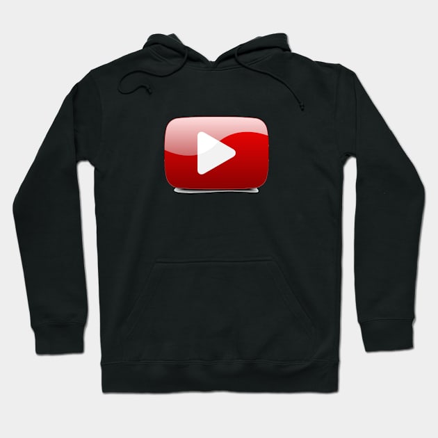 PLAY BUTTON Hoodie by DESIGNSBY101